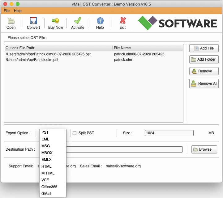 Outlook 2010 OST to PST macOS Repair OST Outlook 2003, 2007, 2010, 2013, 2016,2019 to PST