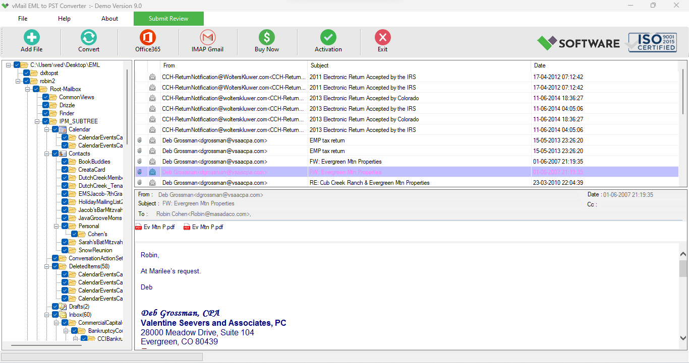 Convert EML Files to PST with Advance EML to PST Converter